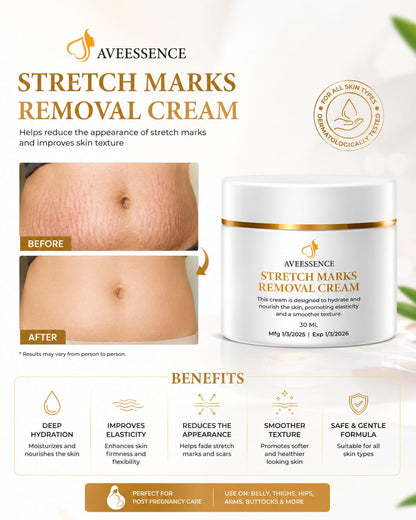 Stretch Mark Removal Cream | Smooth & Nourish Skin | Fast-Absorbing Formula