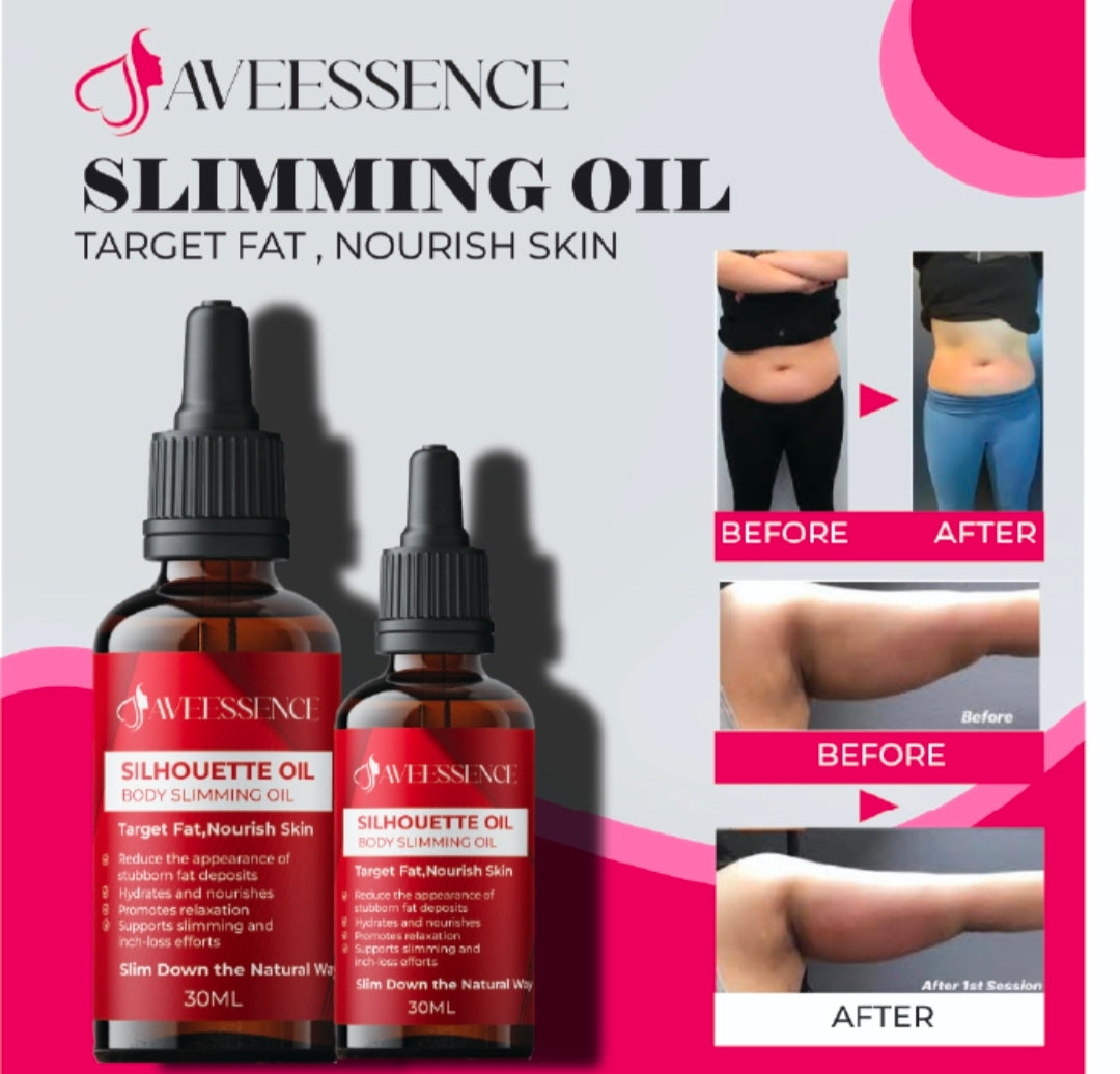AVEESSENCE Slimming Body Oil | Targets Stubborn Fat, Tones & Nourishes Skin