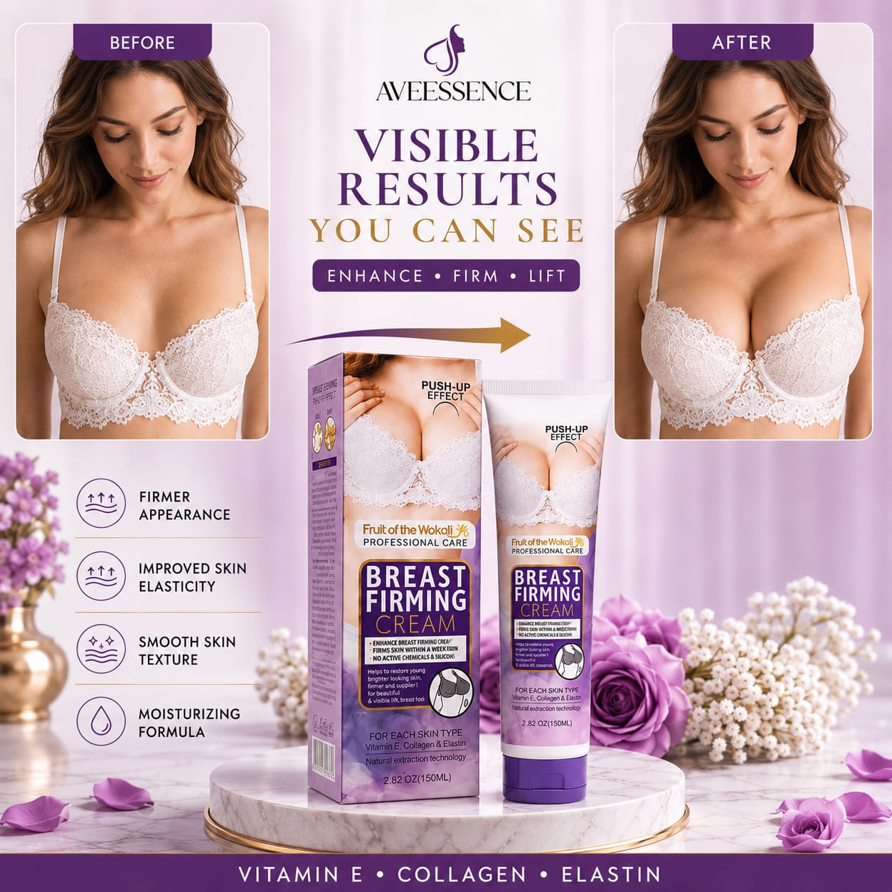 Breast Lift Cream | Firming & Skin Tightening Formula