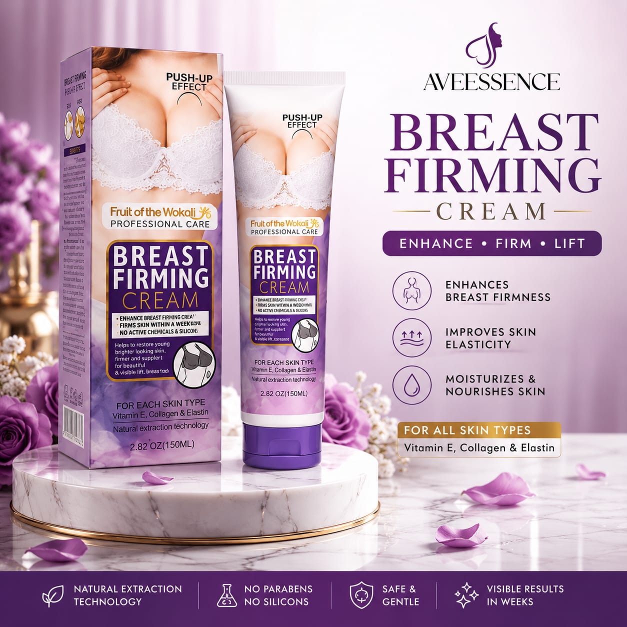 Breast Lift Cream | Firming & Skin Tightening Formula