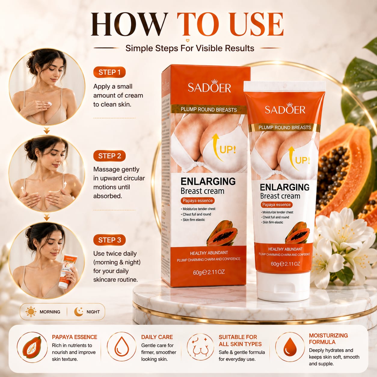 Breast Tightening & Enlarging cream | Firming & Skin Tightening Formula
