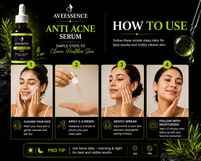 AVVEESENCE Clear, Calm & Acne-Free Skin Advanced Salicylic Acid Serum for Stubborn Breakouts