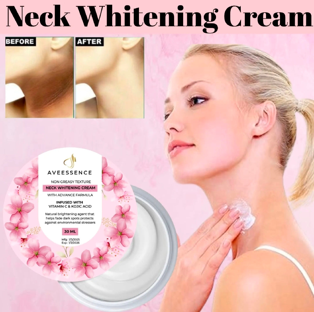 AVEESSENCE Neck Whitening Cream | Brightens & Smooths Dark Neck Skin | Fast-Absorbing Formula