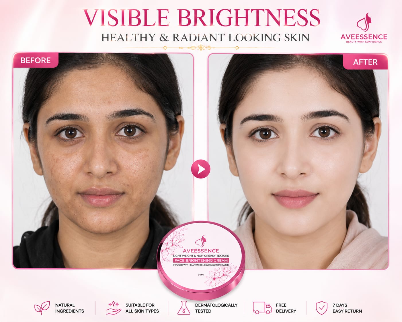 Face Brightening Cream | Evens Skin Tone & Radiant Glow