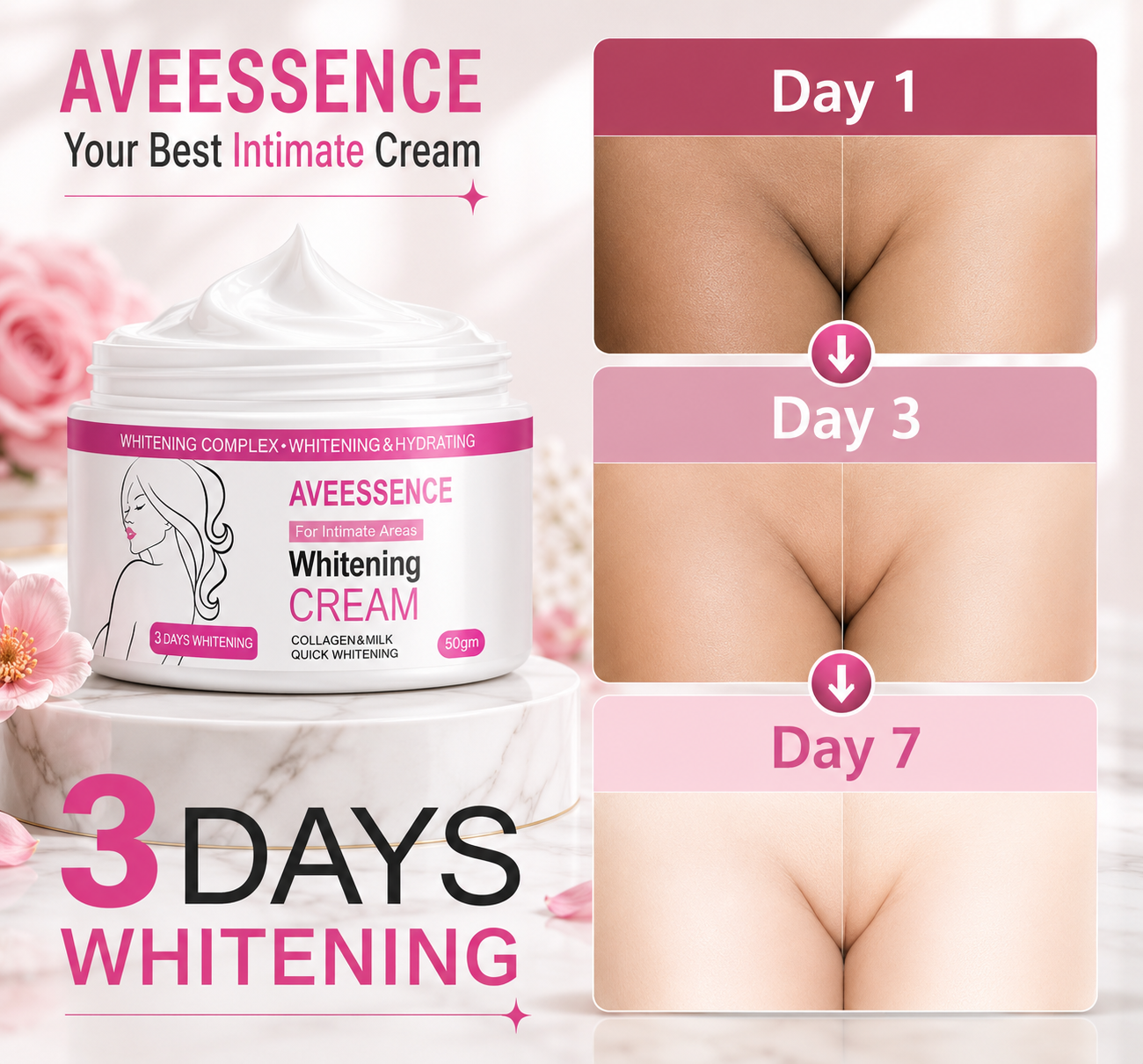 AVEESENCE Intimate Brightening Cream For Sensitive Areas