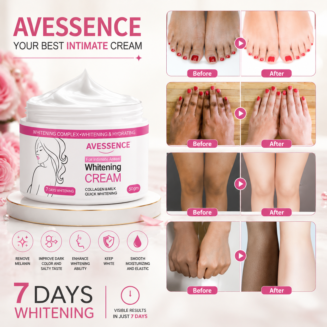 AVEESENCE Intimate Brightening Cream For Sensitive Areas